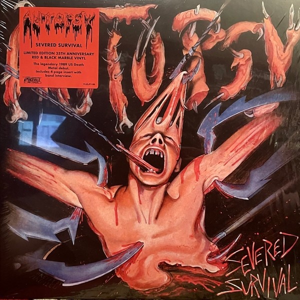 Autopsy - Severed Survival (1989) (35th Anniversary) (Red / Black Marbled Vinyl)
