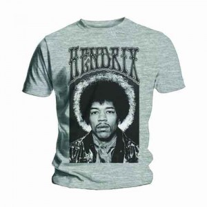 Jimi Hendrix Unisex T-Shirt: Halo (Grey) (Medium)