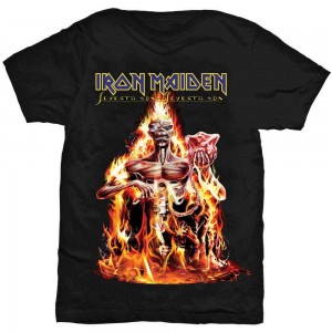 Iron Maiden Unisex T-Shirt: Seventh Son (Black) (Large)