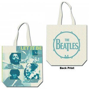 The Beatles Cotton Tote Bag: Let it be (Multicolour) (Back Print)