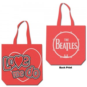 The Beatles Cotton Tote Bag: Love me do (Multicolour) (Back Print)