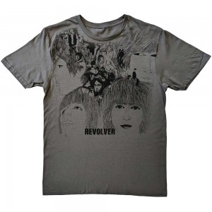 The Beatles Unisex T-Shirt: Revolver (Charcoal Grey) (Small)