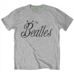 The Beatles Unisex T-Shirt: Bug Logo (Grey) (XX-Large)