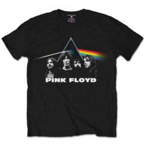 Pink Floyd Unisex T-Shirt: Dark Side of the Moon Band & Prism (Black) (Medium)