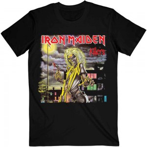 Iron Maiden Unisex T-Shirt: Killers Cover (Black) (Medium)