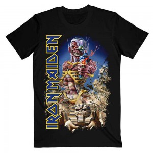 Iron Maiden Unisex T-Shirt: Somewhere Back in Time (Black) (Medium)