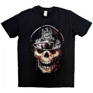 Slayer Unisex T-Shirt: Skull Hat (Black) (X-Large)