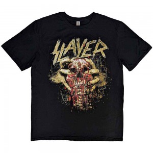 Slayer Unisex T-Shirt: Skull Clench (Black) (Medium)