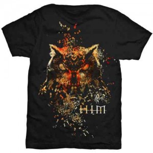 HIM Unisex T-Shirt: Owl Colour (Black) (Large)