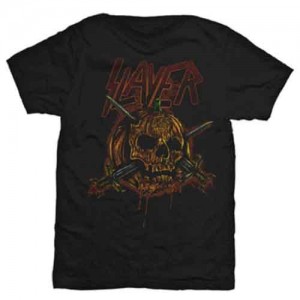Slayer Unisex T-Shirt: Skull Pumpkin (Black) (Medium)