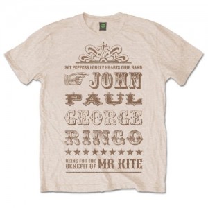 The Beatles Unisex T-Shirt: Mr Kite (Sand) (X-Large)
