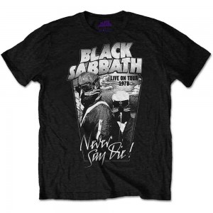 Black Sabbath Unisex T-Shirt: Never Say Die Grey Tone (Black) (Large)