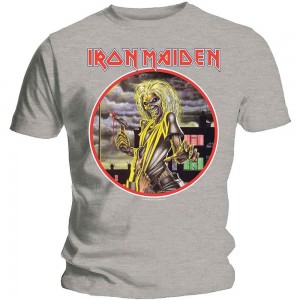 Iron Maiden Unisex T-Shirt: Killers Circle (Heather Grey) (XX-Large)
