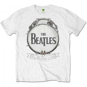 The Beatles Unisex T-Shirt: World Tour 1966 (White) (X-Large)