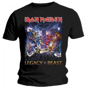 Iron Maiden Unisex T-Shirt: Legacy of the Beast (Black) (Medium)
