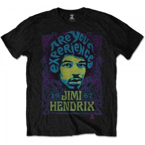 Jimi Hendrix Unisex T-Shirt: Experienced (Black) (Medium)
