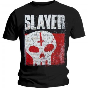 Slayer Unisex T-Shirt: Undisputed Attitude Skull (Black) (Large)