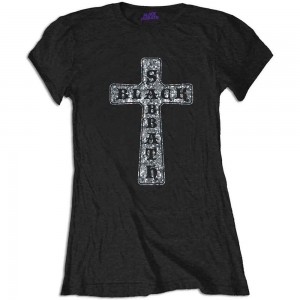 Black Sabbath Ladies T-Shirt: Cross (Black) (Embellished) (XX-Large)