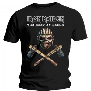 Iron Maiden Unisex T-Shirt: Axe Colour (Black) (Small)