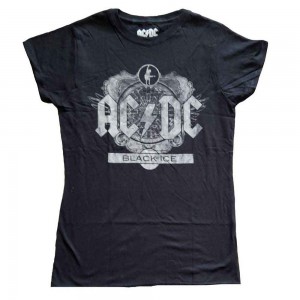 AC/DC Ladies T-Shirt: Black Ice (Black) (XX-Large)