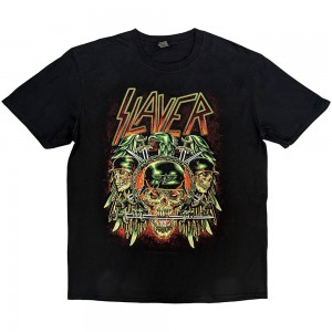 Slayer Unisex T-Shirt: Prey with Background (Black) (X-Large)