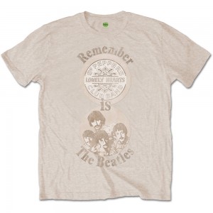 The Beatles Unisex T-Shirt: Remember (Sand) (Large)