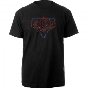 Foo Fighters Unisex T-Shirt: Black Disco Outline (Black) (X-Large)