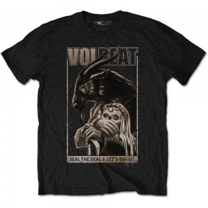 Volbeat Unisex T-Shirt: Boogie Goat (Black) (Large)