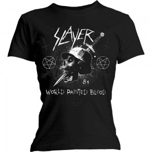 Slayer Ladies T-Shirt: Dagger Skull (Black) (Small)