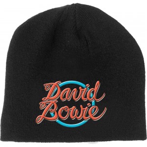 David Bowie Unisex Beanie Hat: 1978 World Tour Logo (Black)