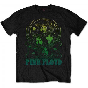 Pink Floyd Unisex T-Shirt: Green Swirl (Black) (Small)