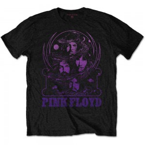 Pink Floyd Unisex T-Shirt: Purple Swirl (Black) (Small)