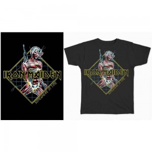 Iron Maiden Unisex T-Shirt: Somewhere in Time Diamond (Black) (Large)