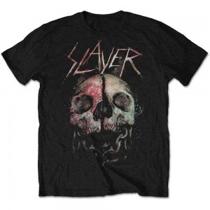 Slayer Unisex T-Shirt: Cleaved Skull (Black) (Large)