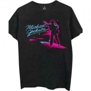 Michael Jackson Unisex T-Shirt: Neon (Black) (Small)
