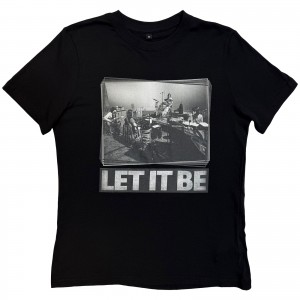 The Beatles Ladies T-Shirt: Let It Be Studio (Black) (Small)