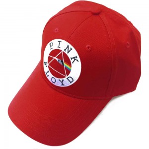 Pink Floyd Unisex Baseball Cap: Circle Logo (Red)