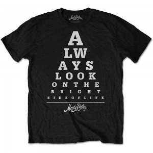Monty Python Unisex T-Shirt: Bright Side Eye Test (Black) (Large)