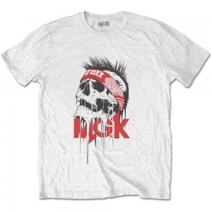 Machine Gun Kelly Unisex T-Shirt: Invincible (White) (Small)