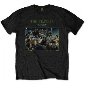 The Beatles Unisex T-Shirt: Hey Jude Live (Black) (Large)