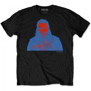 Post Malone Unisex T-Shirt: Red & Blue Photo (Black) (Medium)