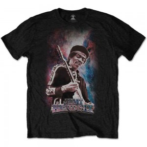 Jimi Hendrix Unisex T-Shirt: Galaxy 2 (Black) (X-Large)