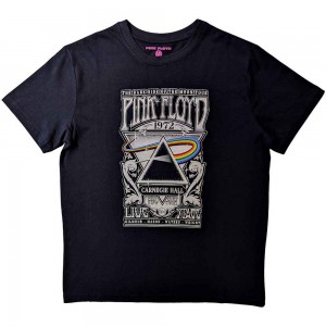 Pink Floyd Unisex T-Shirt: Carnegie Hall Poster (Black) (XXX-Large)