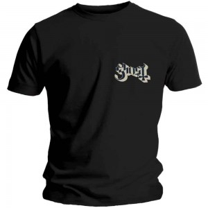 Ghost Unisex T-Shirt: Pocket Logo (Black) (Large)
