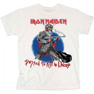 Iron Maiden Unisex T-Shirt: Chicago Mutants (White) (XX-Large)