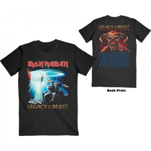 Iron Maiden Unisex T-Shirt: Two Minutes to Midnight (Black) (Back Print) (Small)
