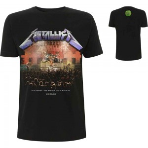 Metallica Unisex T-Shirt: Stockholm ´86. (Black) (Back Print) (Small)
