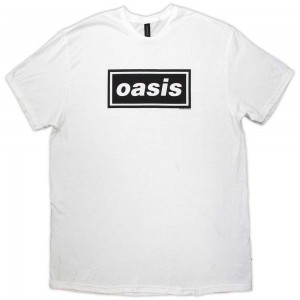 Oasis Unisex T-Shirt: Decca Logo (White) (Small)