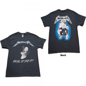 Metallica Unisex T-Shirt: Metal Up Your Ass (Black) (Back Print) (Large)