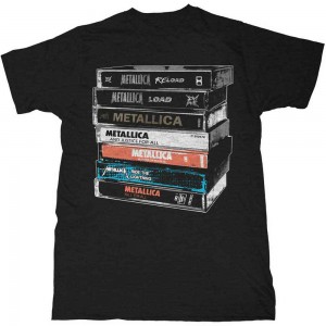 Metallica Unisex T-Shirt: Cassette (Black) (X-Large)